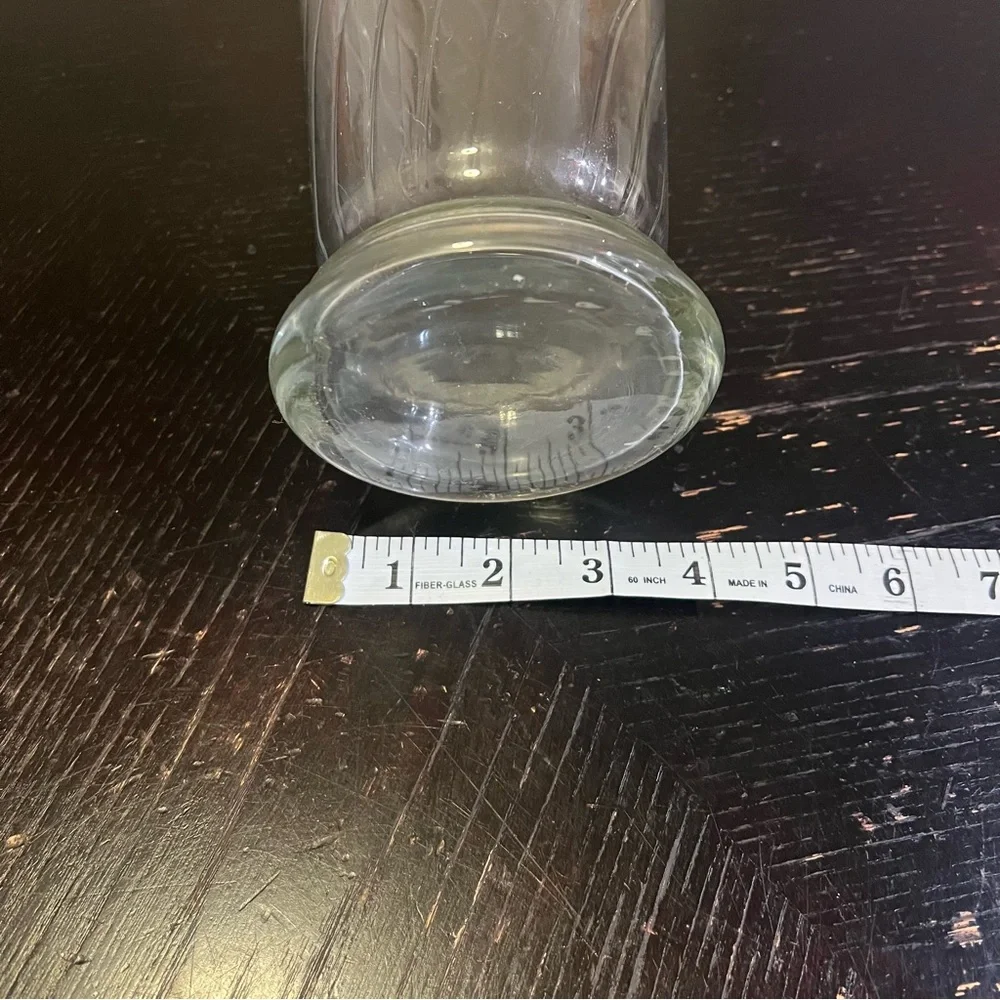 Large Clear Glass Vase 19.5 inches tall 5.5 inches wide